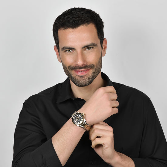 OROLOGIO UOMO CON CASSA IN ACCIAIO GHIERA NERA