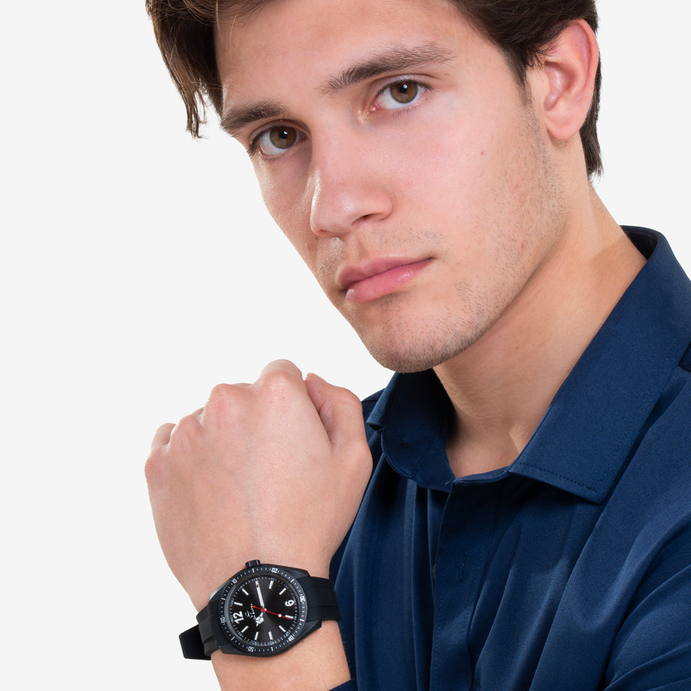 OROLOGIO UOMO IN SILICONE NERO
