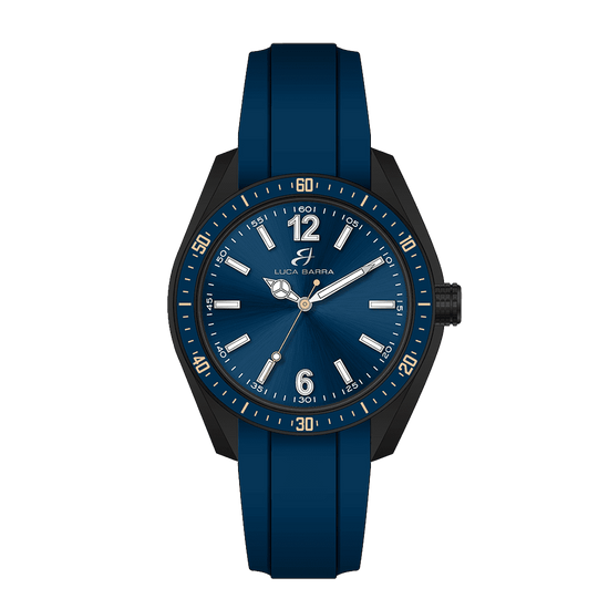 OROLOGIO UOMO IN SILICONE BLU