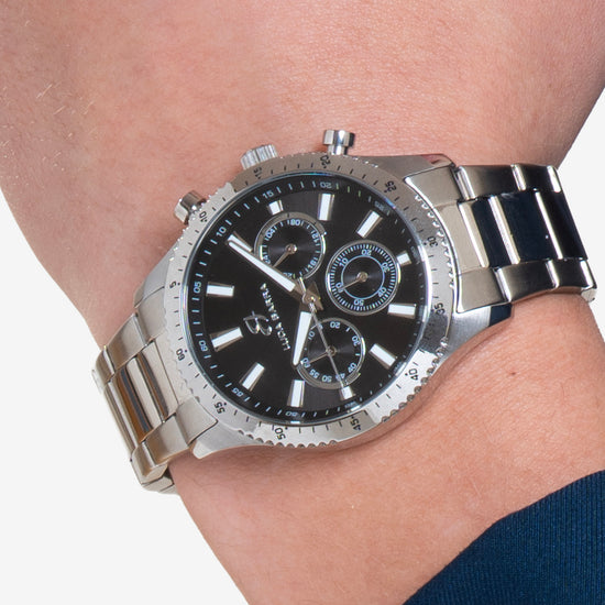 OROLOGIO UOMO IN ACCIAIO QUADRANTE NERO