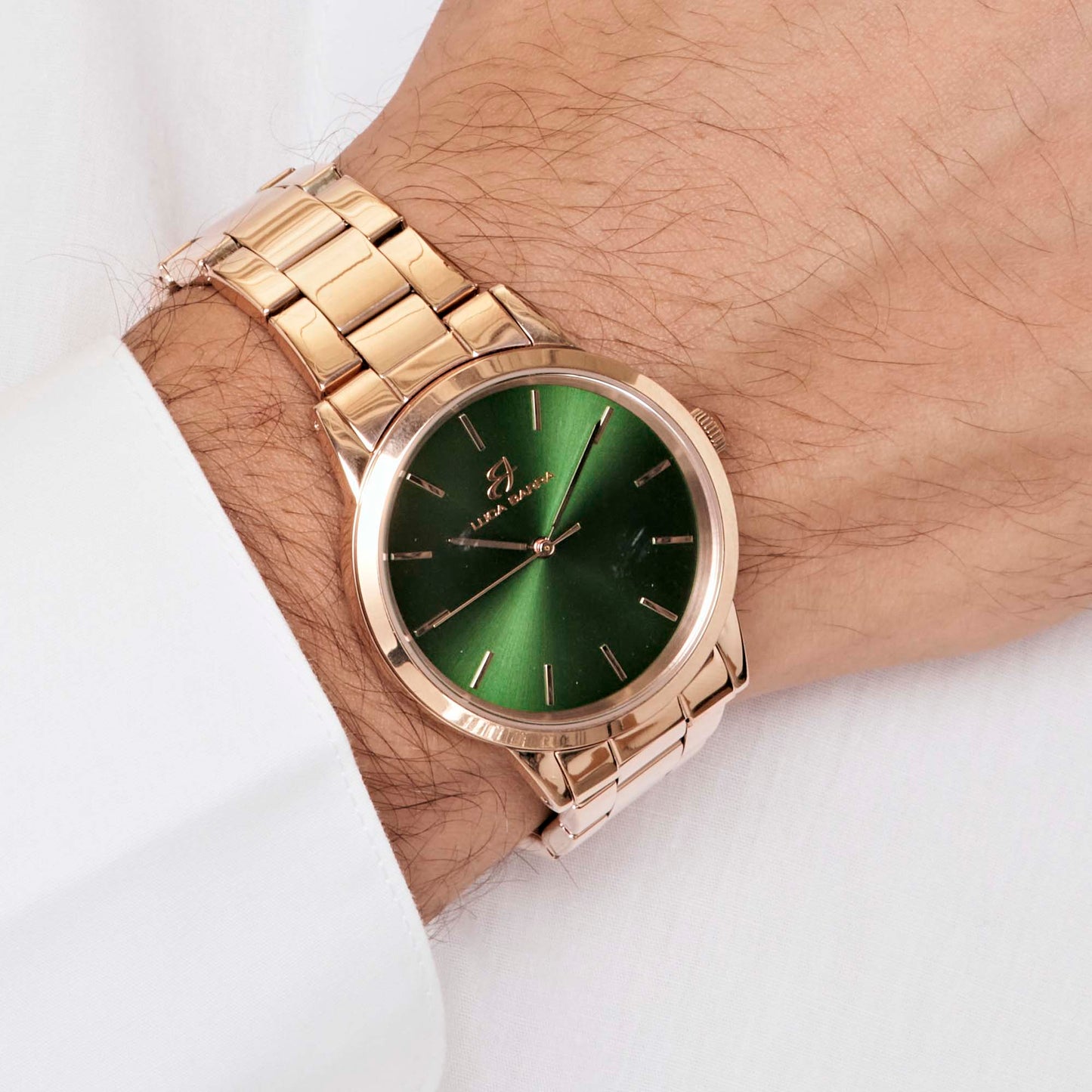 OROLOGIO DA UOMO IN ACCIAIO DORATO CON CASSA IN ACCIAIO DORATO QUADRANTE DORATO