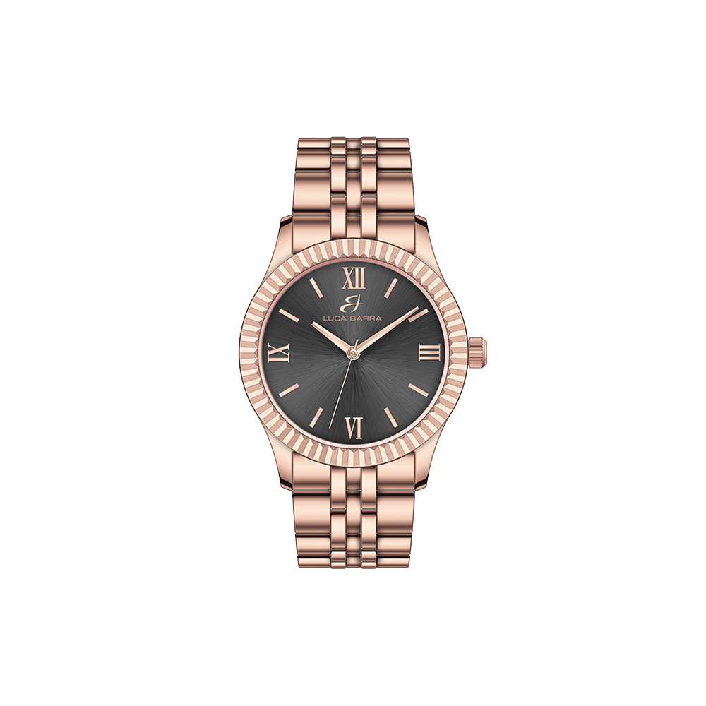 OROLOGIO DONNA CON CASSA IN ACCIAIO QUADRANTE ROSA