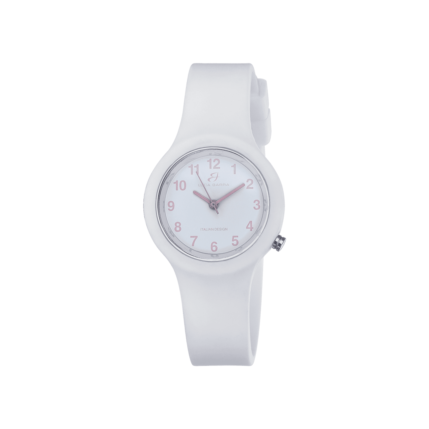 OROLOGIO DONNA IN SILICONE BIANCO QUADRANTE BIANCO Luca Barra