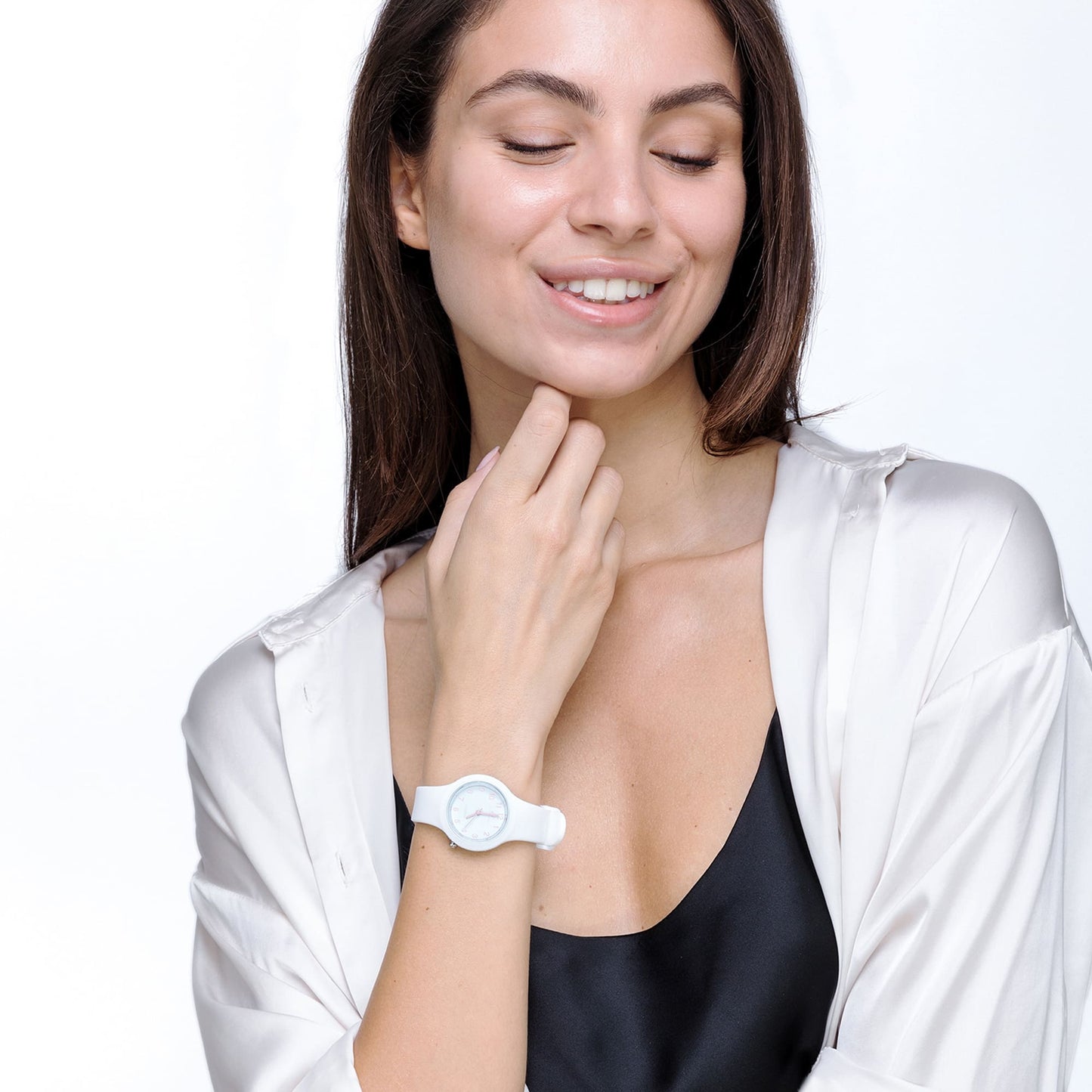 OROLOGIO DONNA IN SILICONE BIANCO QUADRANTE BIANCO
