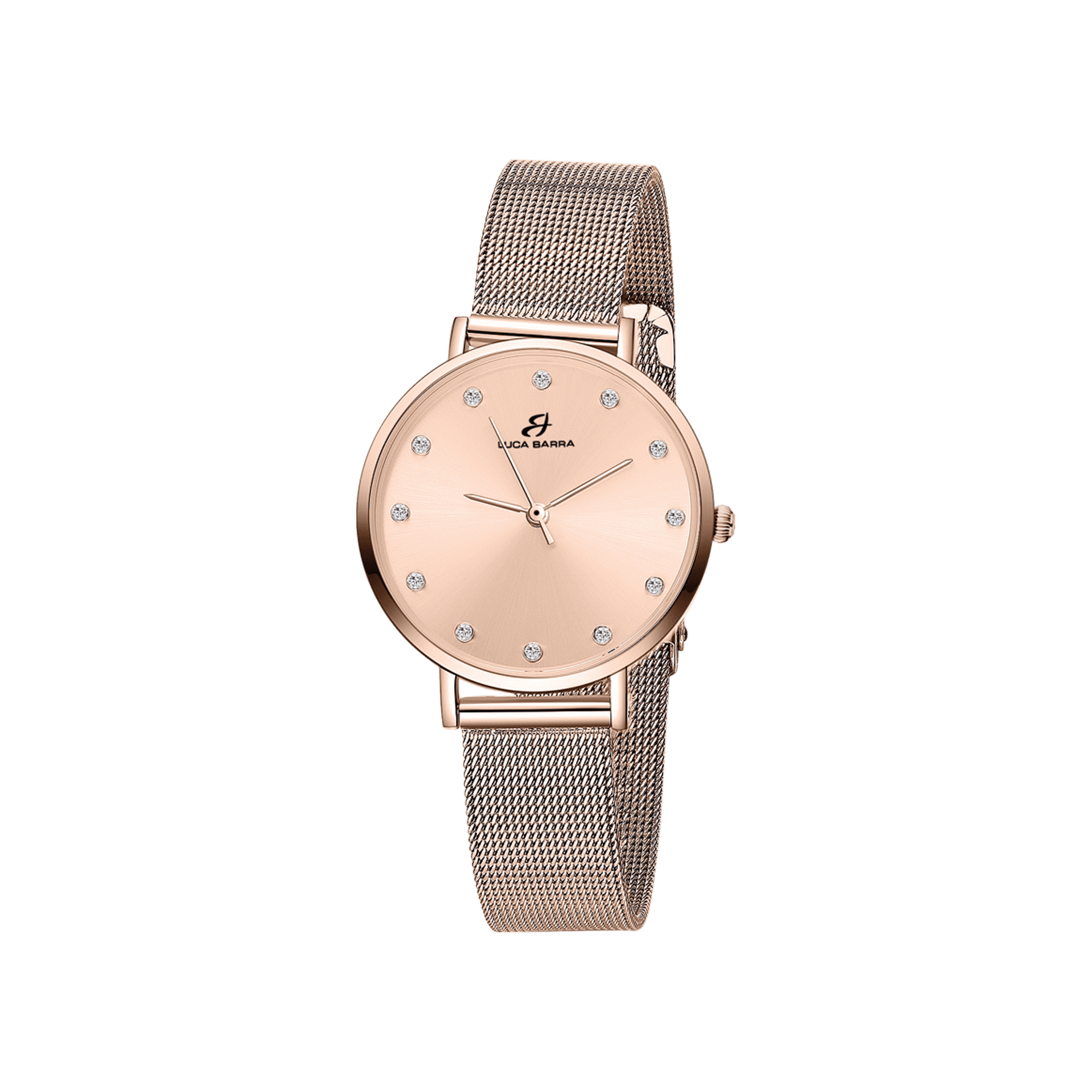 Livia Orologio Da Donna Britannico - Oro Rosa, Quadrante Effetto Fumo, 34mm, Bracciale In Acciaio, Cristallo Zaffiro