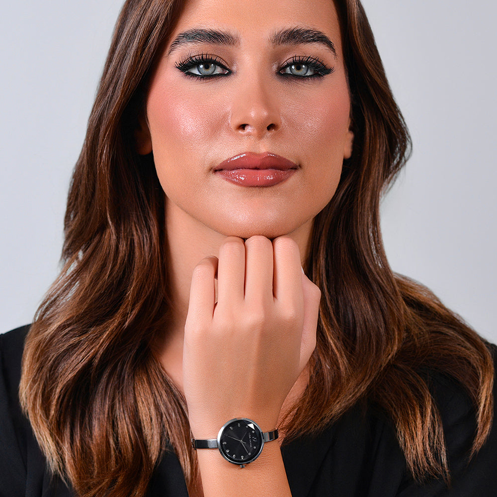 OROLOGIO DONNA IN ACCIAIO QUADRANTE NERO