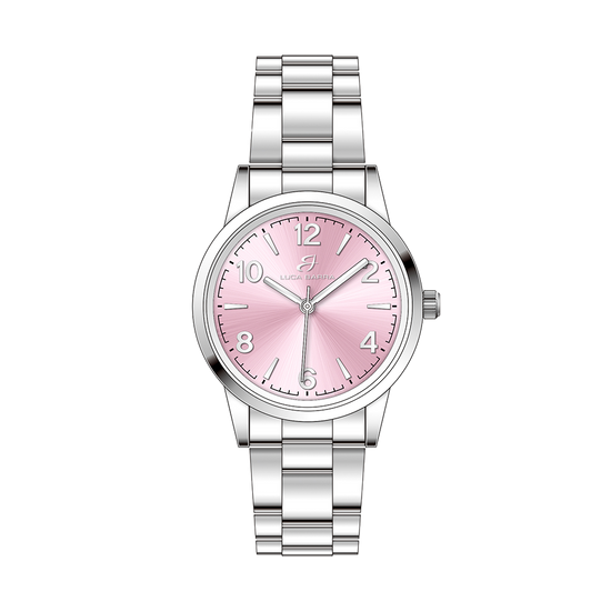 OROLOGIO DONNA IN ACCIAIO CON QUADRANTE ROSA