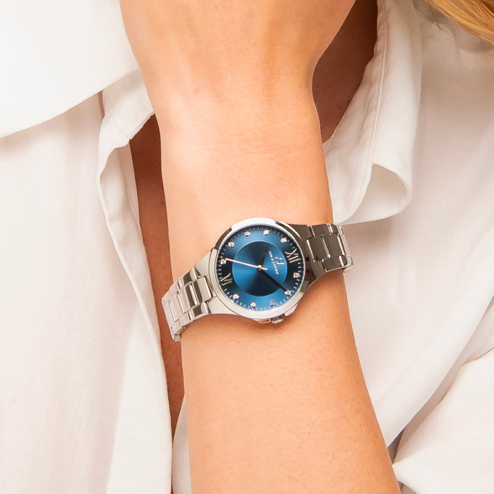 OROLOGIO DONNA IN ACCIAIO CON QUADRANTE BLU