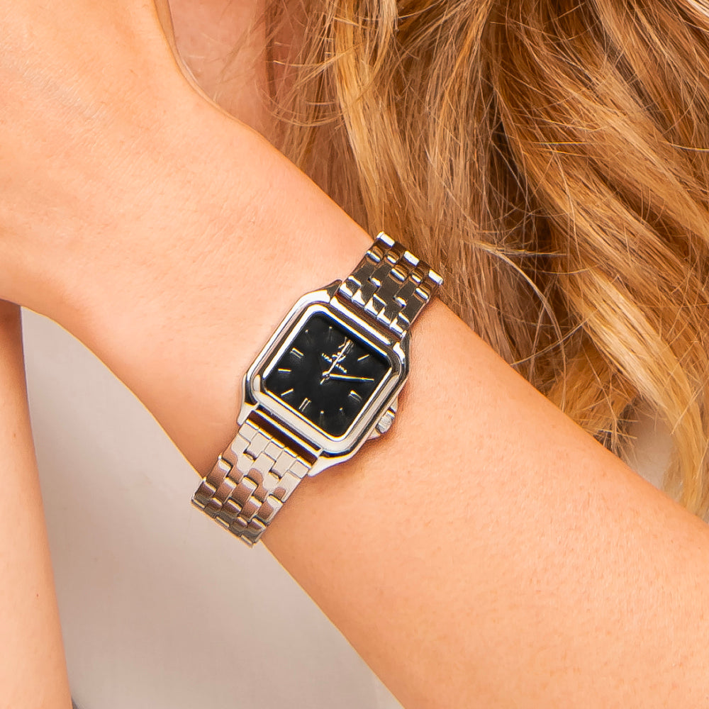OROLOGIO DONNA IN ACCIAIO CON QUADRANTE NERO