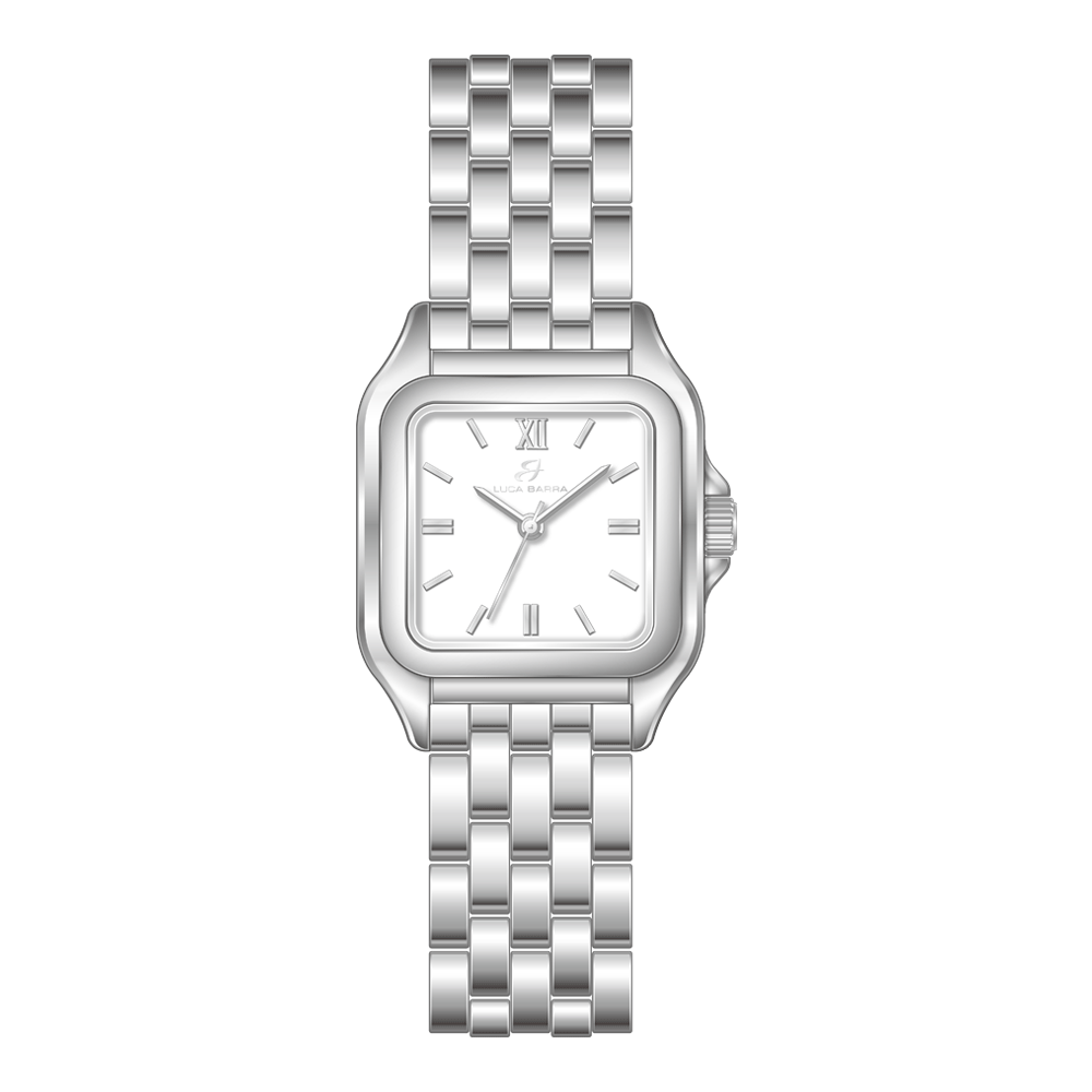 OROLOGIO DONNA IN ACCIAIO CON QUADRANTE BIANCO