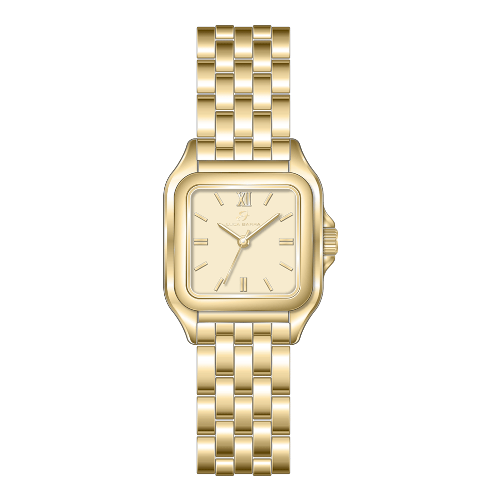 OROLOGIO DONNA IN ACCIAIO IP GOLD CON QUADRANTE CHAMPAGNE