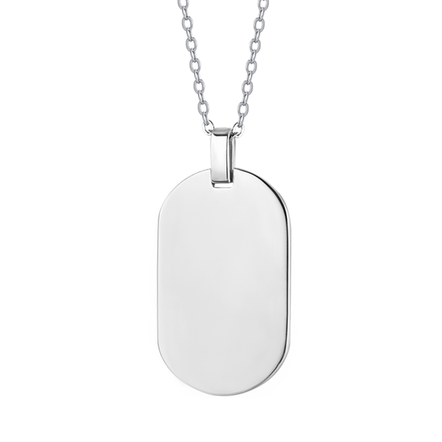 COLLANA UOMO IN ACCIAIO CON PIASTRA PERSONALIZZABILE