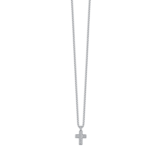 Collana Uomo In Acciaio Inox Con Ciondolo Croce | Catena 50-60 Cm, Epinki, Elegante