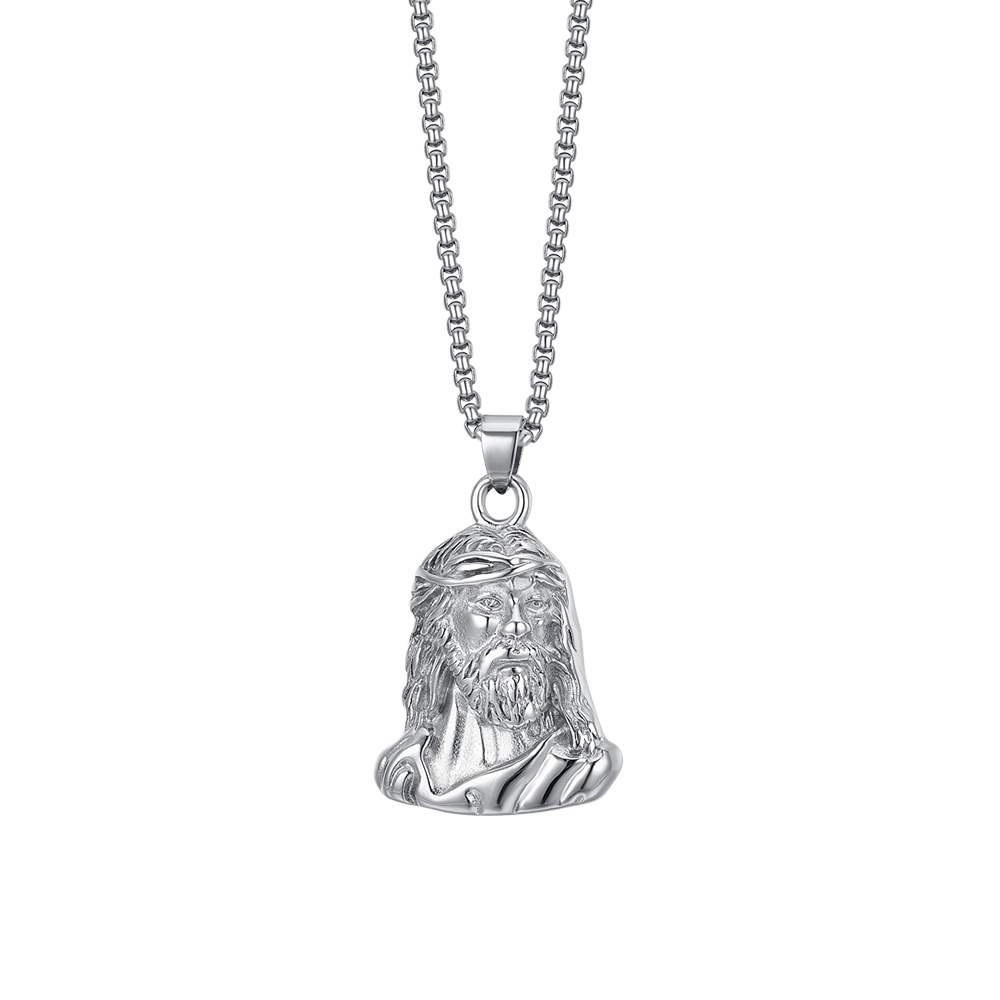 COLLANA UOMO IN ACCIAIO VOLTO SANTO
