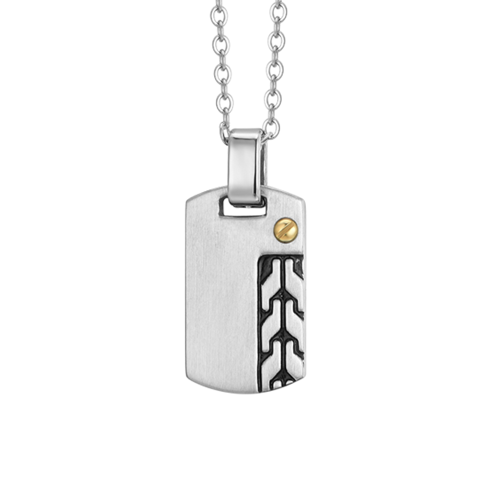 COLLANA UOMO IN ACCIAIO CON ELEMENTO