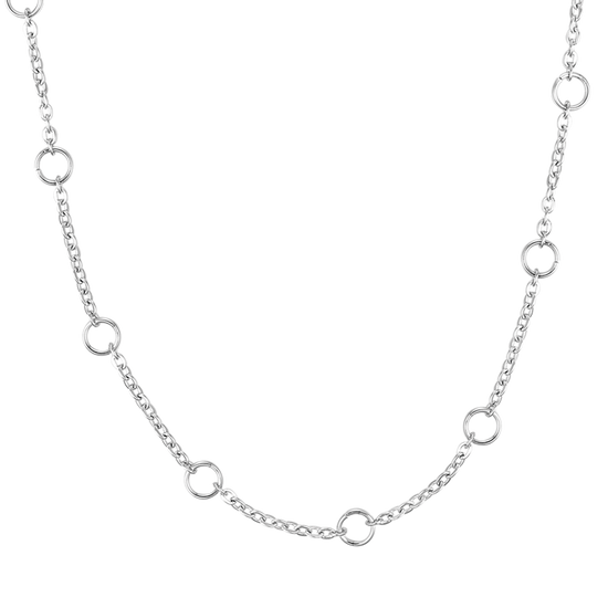 COLLANA DONNA IN ACCIAIO PER CHARMS CON MOSCHETTONE