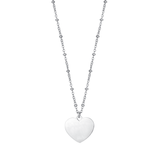 COLLANA DONNA PERSONALIZZATA IN ACCIAIO CON CUORE Luca Barra