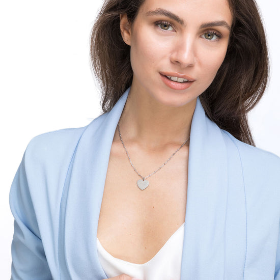 COLLANA DONNA PERSONALIZZATA IN ACCIAIO CON CUORE