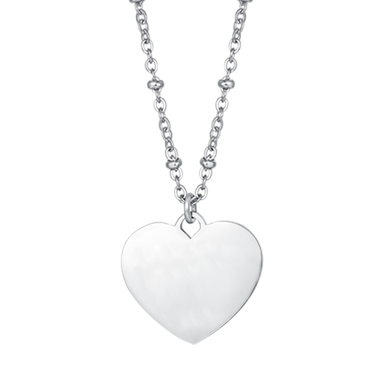 COLLANA DONNA PERSONALIZZATA IN ACCIAIO CON CUORE