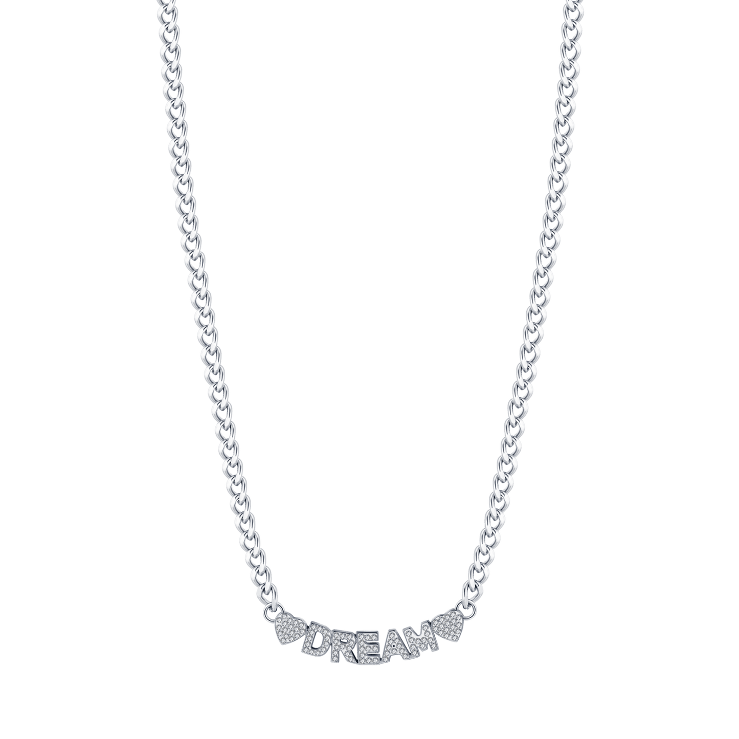 COLLANA DONNA IN ACCIAIO DREAM CON CRISTALLI BIANCHI