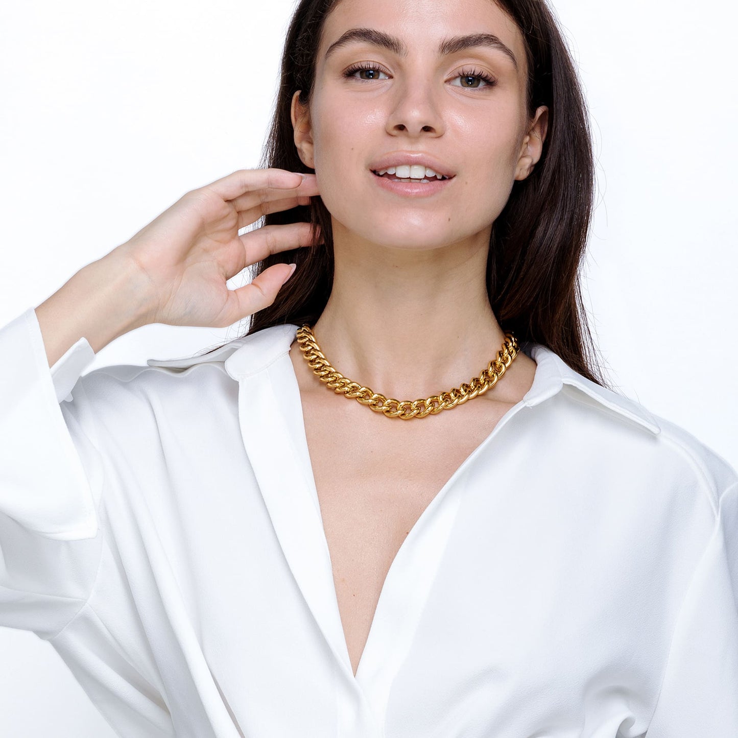 COLLANA DONNA IN ACCIAIO CON MAGLIA CATENA