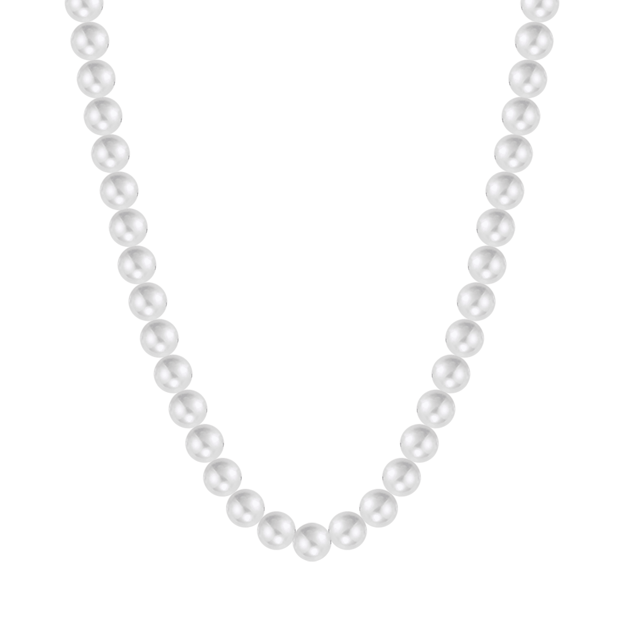 Valero Pearls Collana In Argento 925 Con Perla D'acqua Dolce E Zirconi, Catena A Maglia Rettangolare, Placcato Rodio, Gioiello Donna - 3