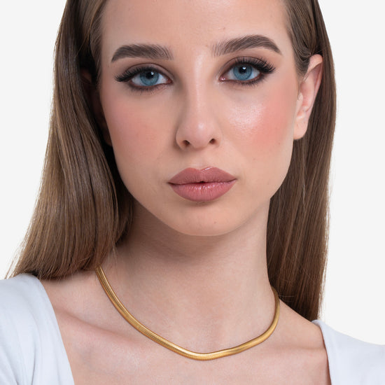 COLLANA DONNA SNAKE IN ACCIAIO IP GOLD