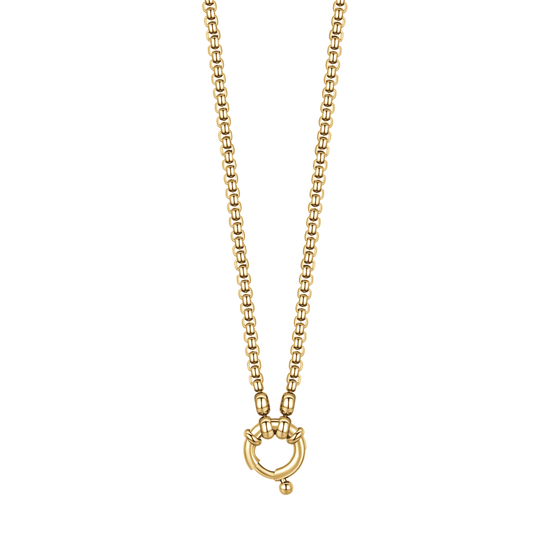 COLLANA DONNA IN ACCIAIO IP GOLD CON MOSCHETTONE