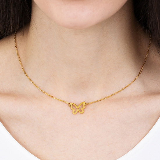 Collana a farfalla - Gioielli artistici romantici in acciaio inossidabile, regalo di San Valentino - Italia Collana a farfalla - Gioielli artistici romantici in acciaio inossidabile, regalo di San Valentino - Italia