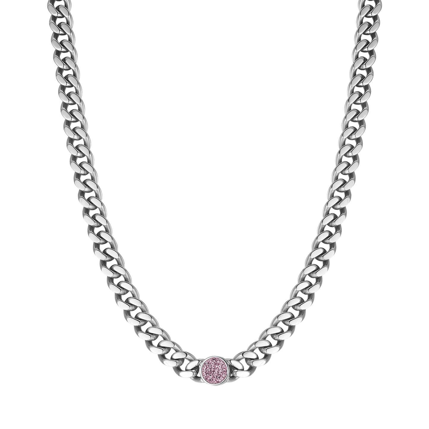 COLLANA DONNA IN ACCIAIO CON CRISTALLI