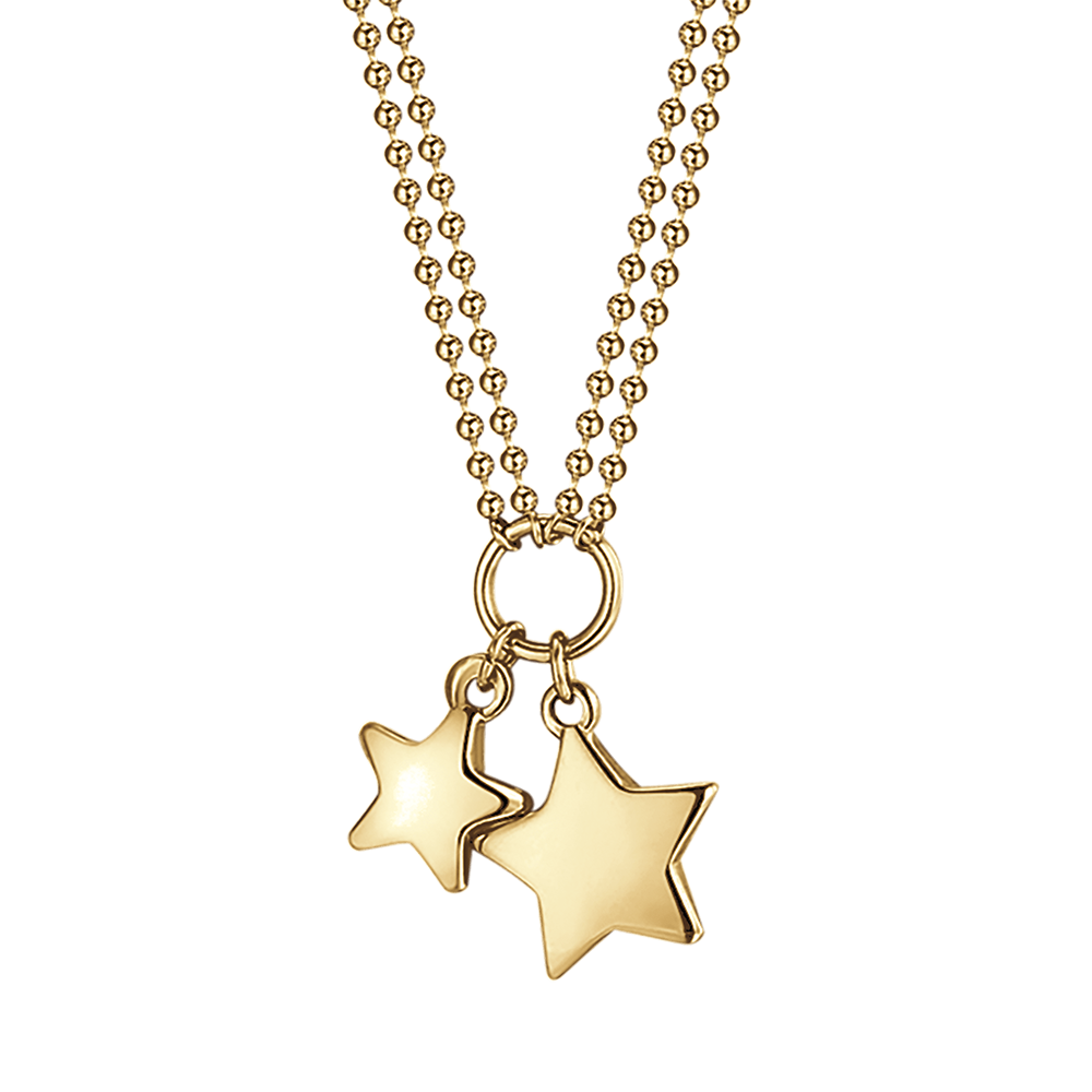 COLLANA DONNA IN ACCIAIO IP GOLD CON STELLE