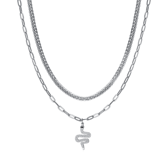 Collana Donna Luca Barra In Acciaio Con Cerchi E Cristalli Bianchi Collana Donna Luca Barra In Acciaio Con Cerchi E Cristalli Bianchi