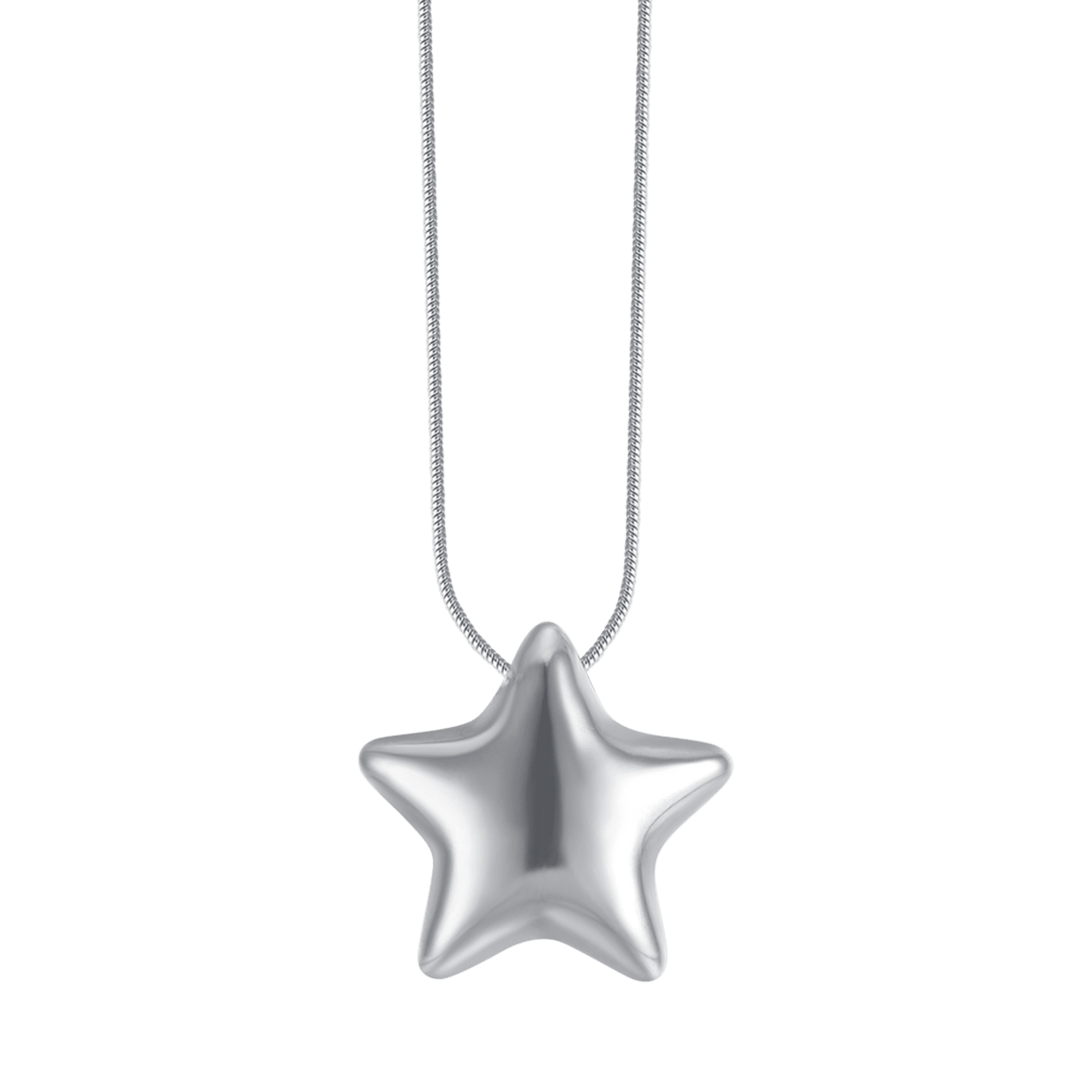 COLLANA DONNA IN ACCIAIO CON STELLA PIENA