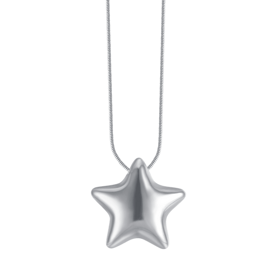 COLLANA DONNA IN ACCIAIO CON STELLA PIENA
