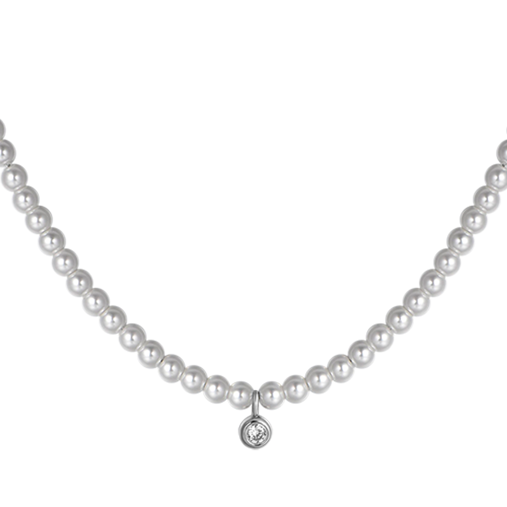 Collana Donna Con Perline Di Vetro Cristallo E Acrilico - BOCAR - Lunga 61 Cm, Senza Nichel, Confezione Regalo