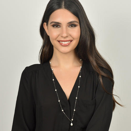 COLLANA DONNA IN ACCIAIO CON PERLE