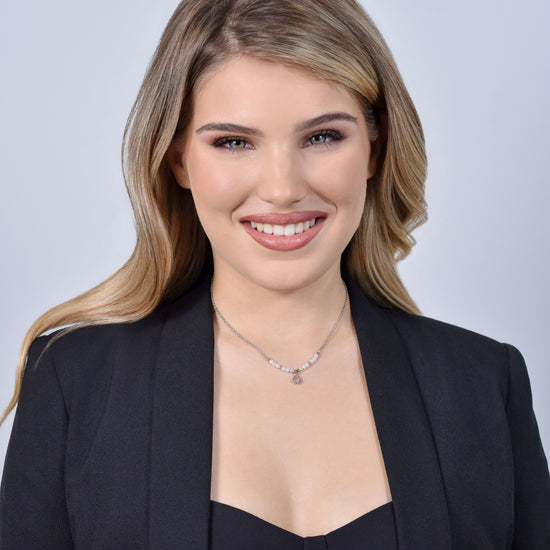 COLLANA DONNA IN ACCIAIO AGATA BIANCA