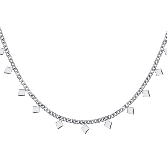 COLLANA DONNA IN ACCIAIO CON ROMBI