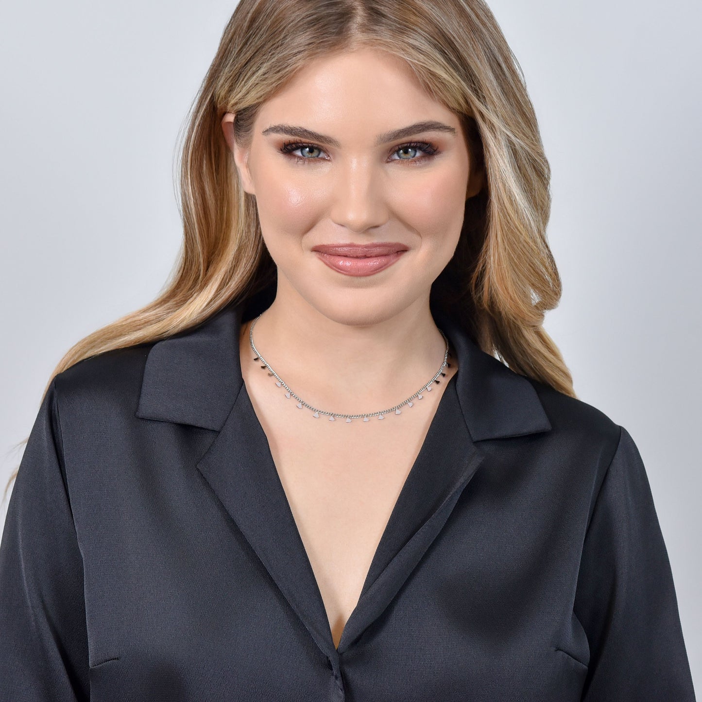 COLLANA DONNA IN ACCIAIO CON TRIANGOLI