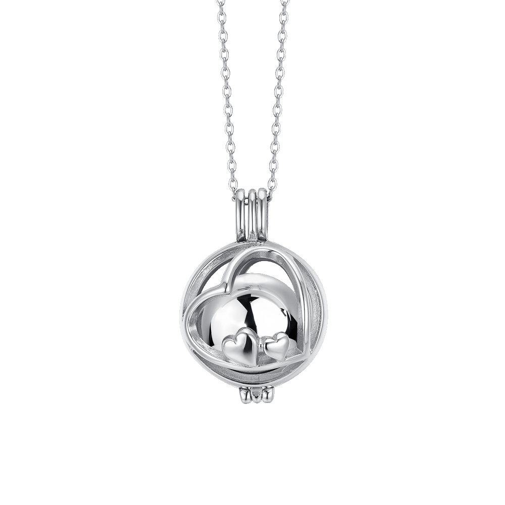COLLAR LLAMADA ANGEL MUJER CON CORAZONES