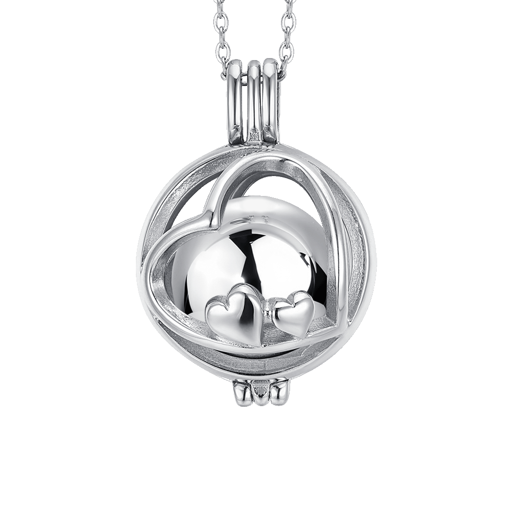 COLLAR LLAMADA ANGEL MUJER CON CORAZONES