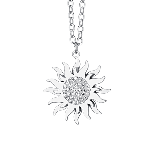 Collana smeraldo ciondolo brillanti punto luce oro bianco. - La Morella Collana smeraldo ciondolo brillanti punto luce oro bianco. - La Morella