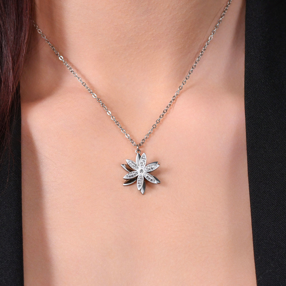 COLLANA DONNA IN ACCIAIO FIORE DELLA VITA GIREVOLE