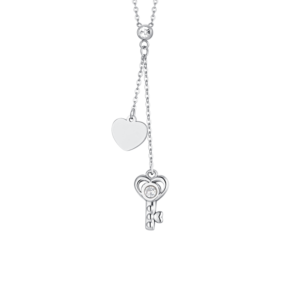 COLLANA DONNA IN ACCIAIO CHIAVE E CUORE
