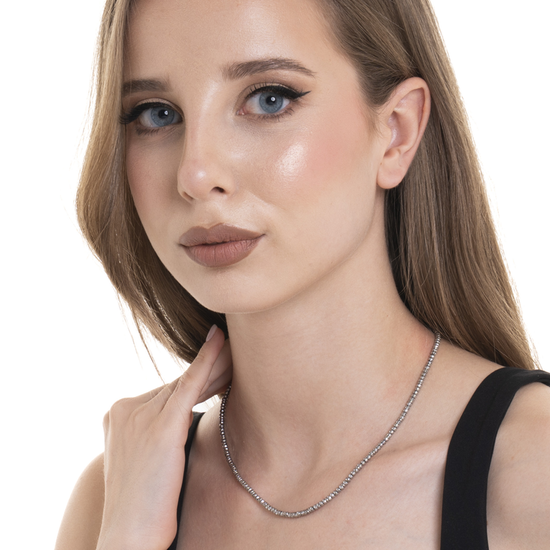 COLLANA DONNA IN ACCIAIO CON EMATITE