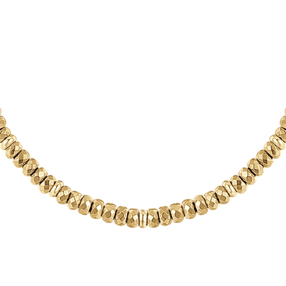 COLLANA DONNA IN ACCIAIO IP GOLD CON EMATITE