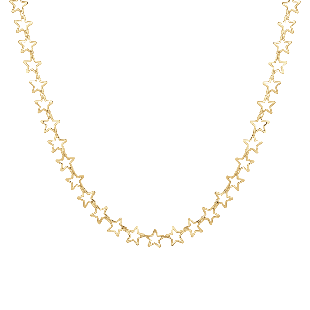 COLLANA DONNA IN ACCIAIO IP GOLD CON STELLE