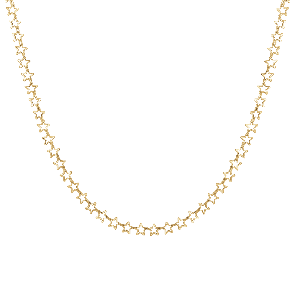 COLLANA DONNA IN ACCIAIO IP GOLD CON STELLE