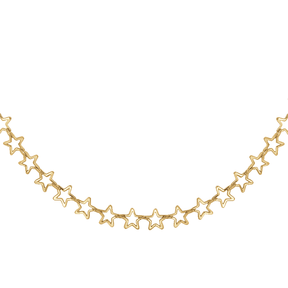 COLLANA DONNA IN ACCIAIO IP GOLD CON STELLE