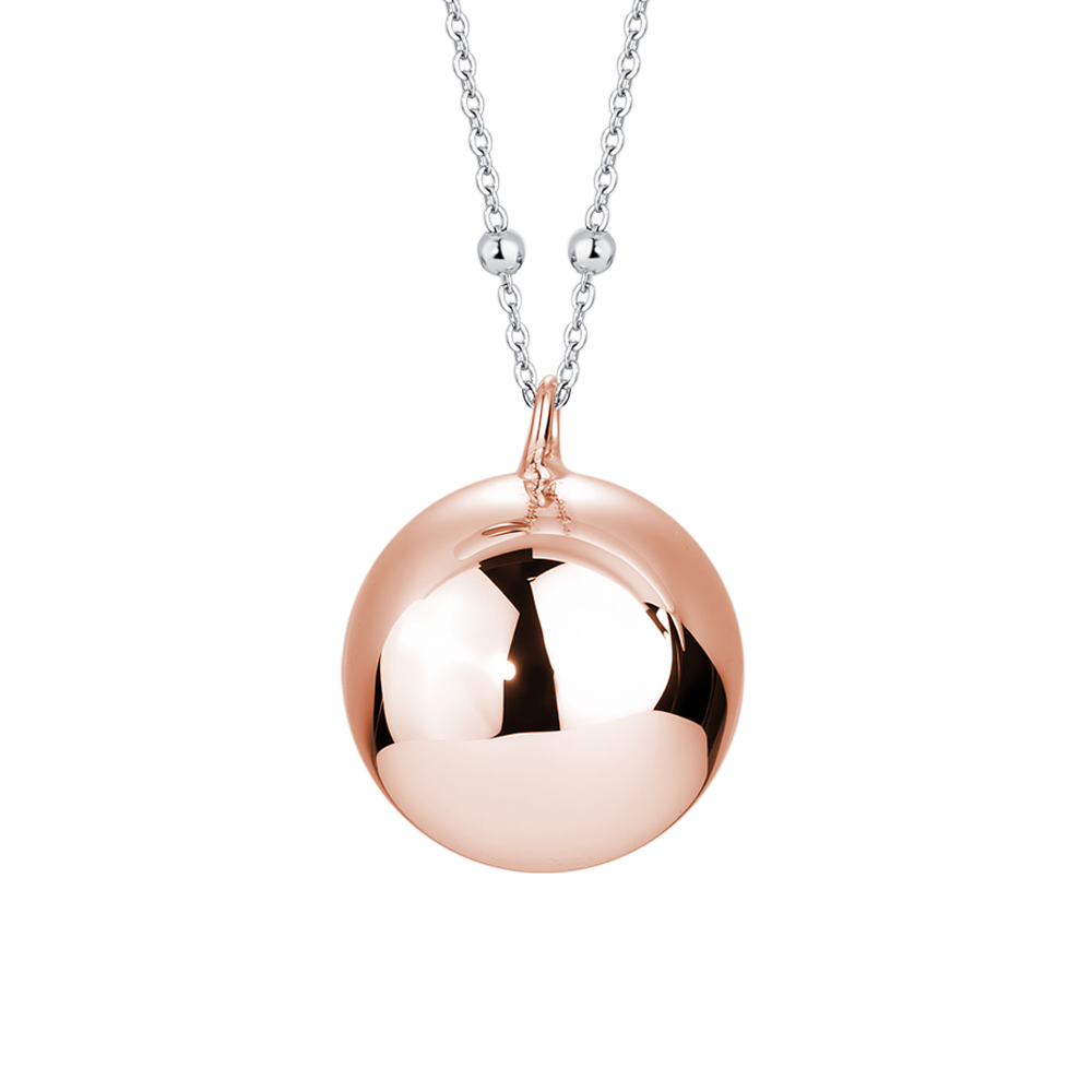 COLLANA CHIAMA ANGELI DONNA IN ACCIAIO, CIONDOLO IN METALLO IP ROSE